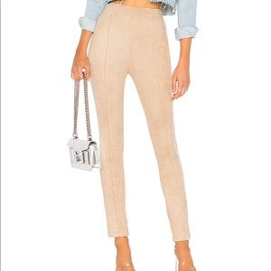 About us taupe suede pants